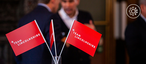 Team Lincolnshire flags at an event
