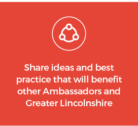 Share ideas and best practice that will benefit other Ambassadors