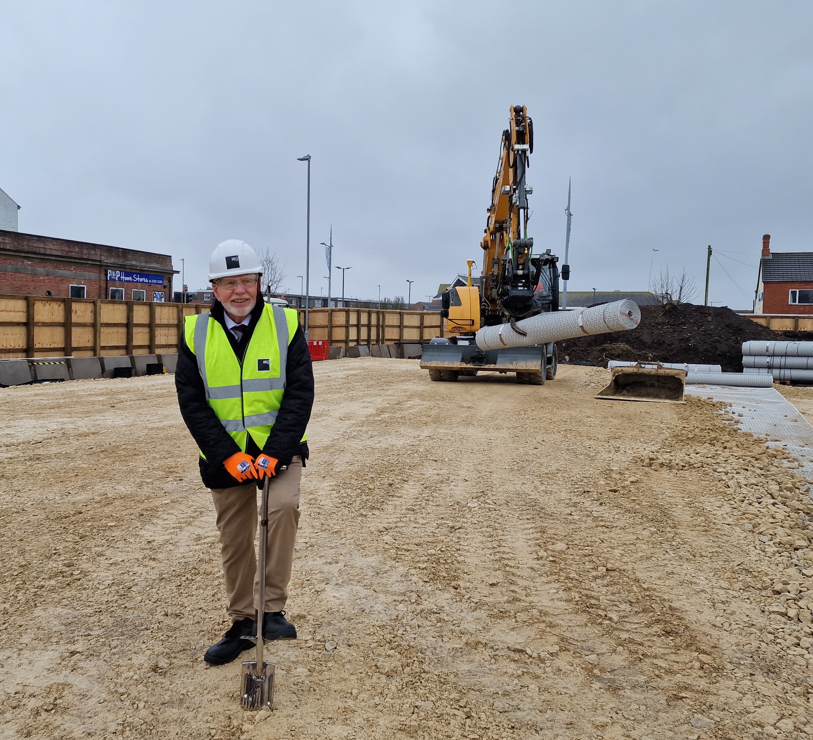 Cllr richard fry at the development site