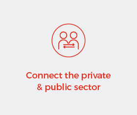 Connect the private and public sector