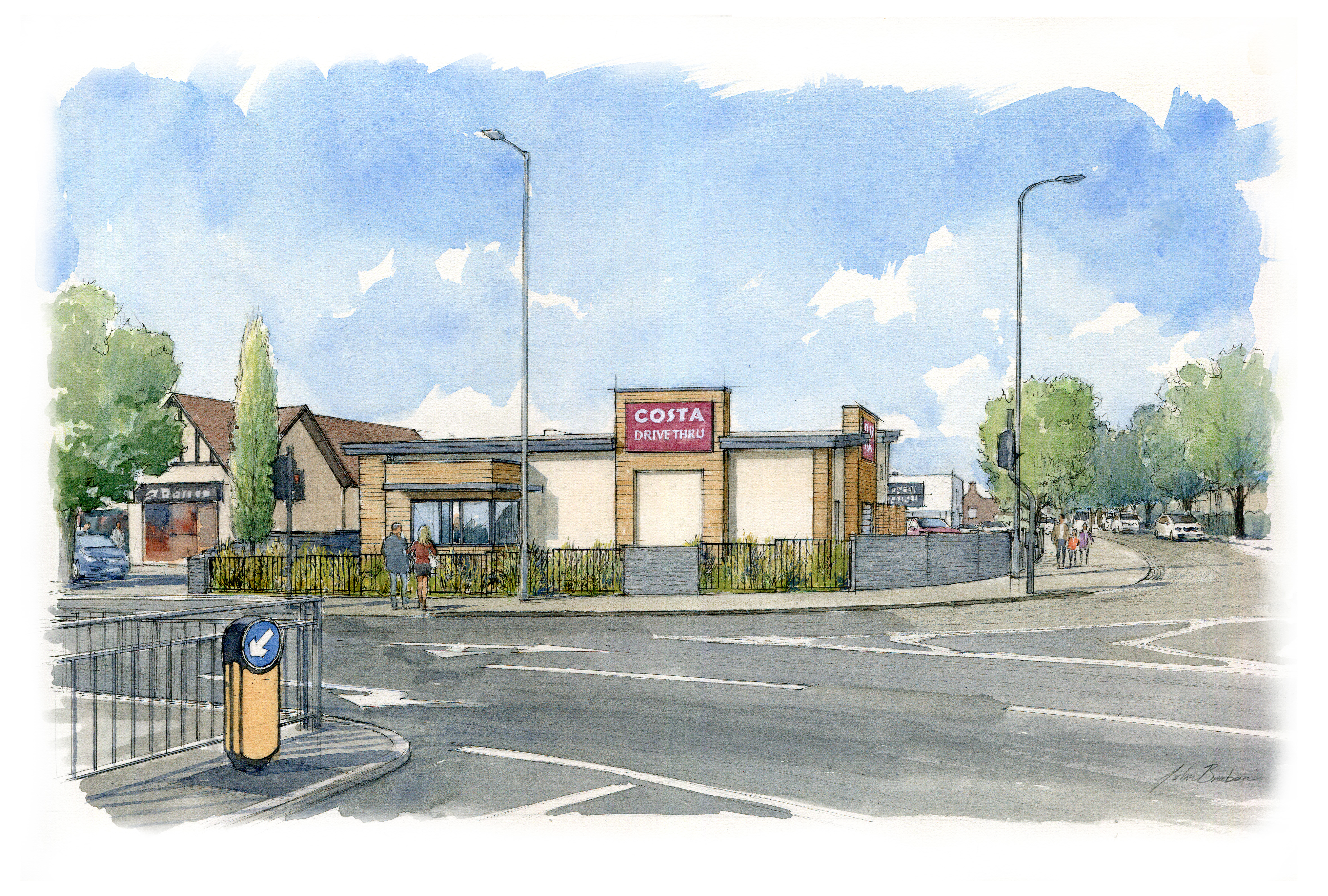Costa coffee artists impression
