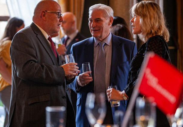 Ambassadors socialising at an event