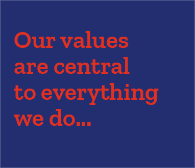 Our values are central to everything we do