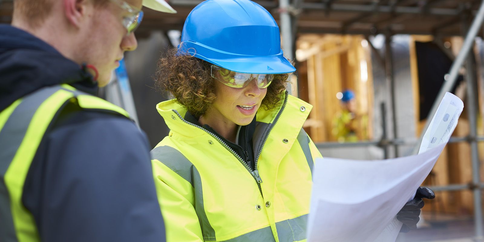 People on building site