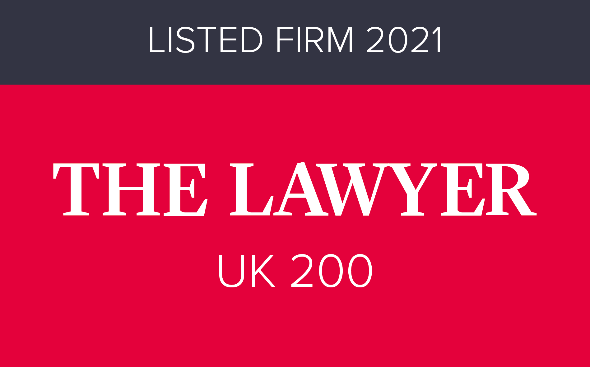 The lawyer uk 200 logo 2021