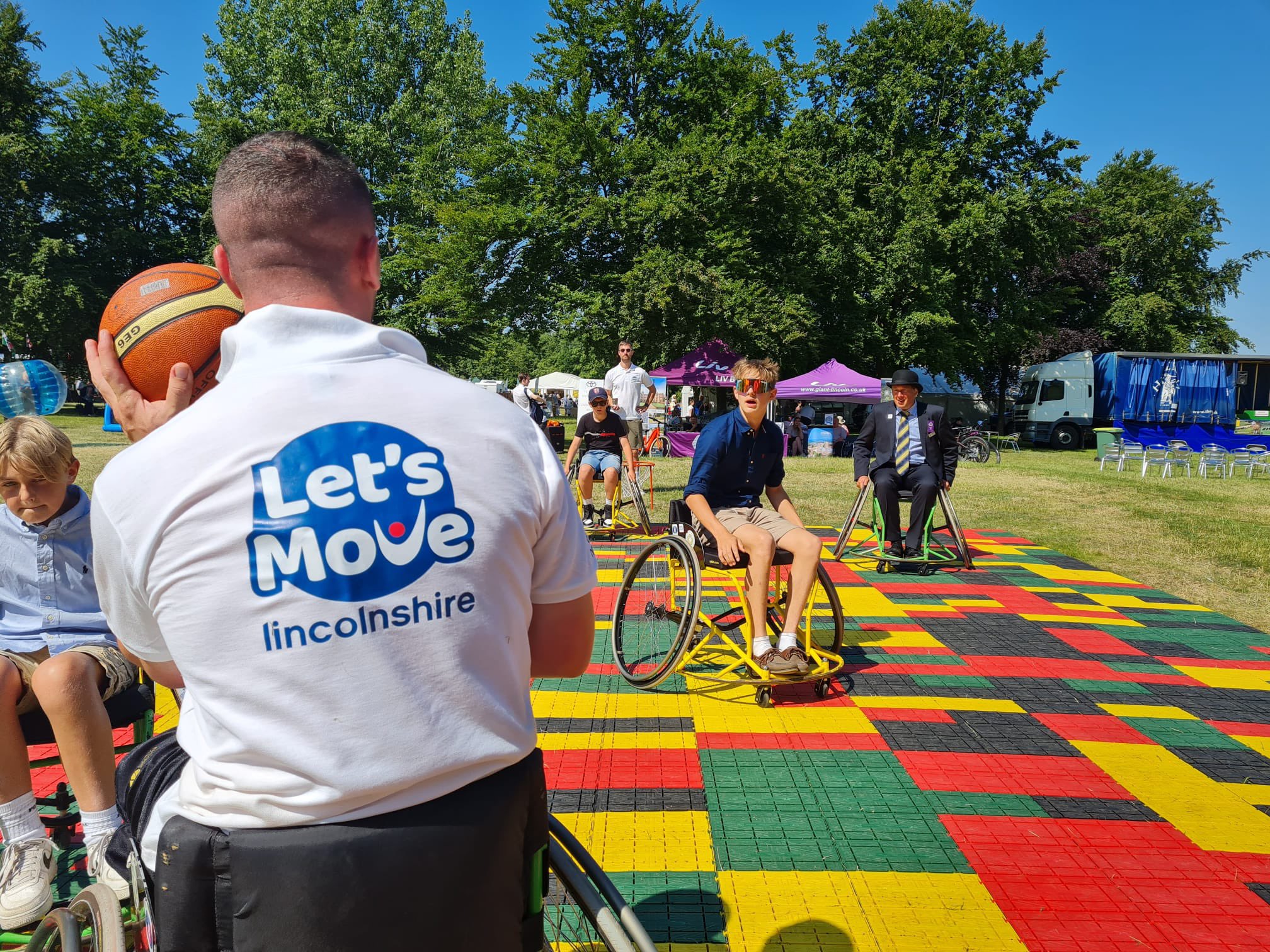 Wheelchair basketball at lincolnshire show