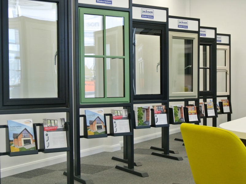 The new showroom at Tradeglaze in Lincoln
